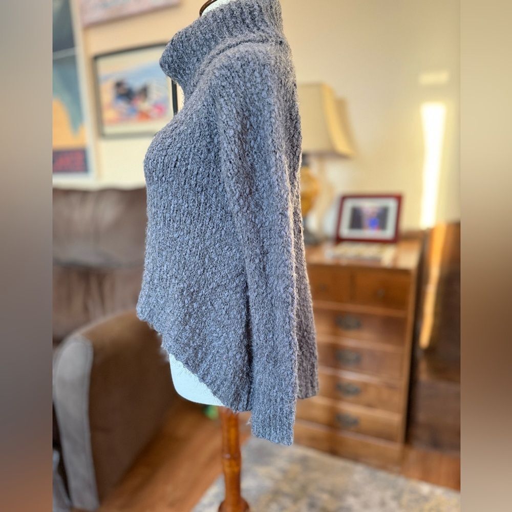 NWT Miracle Heather Gray Cowl Neck Sweater - Picture 3 of 11